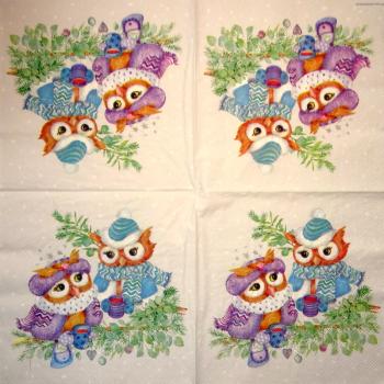 116 Owls - ply - Kalamazoo - CS - 24x24cm